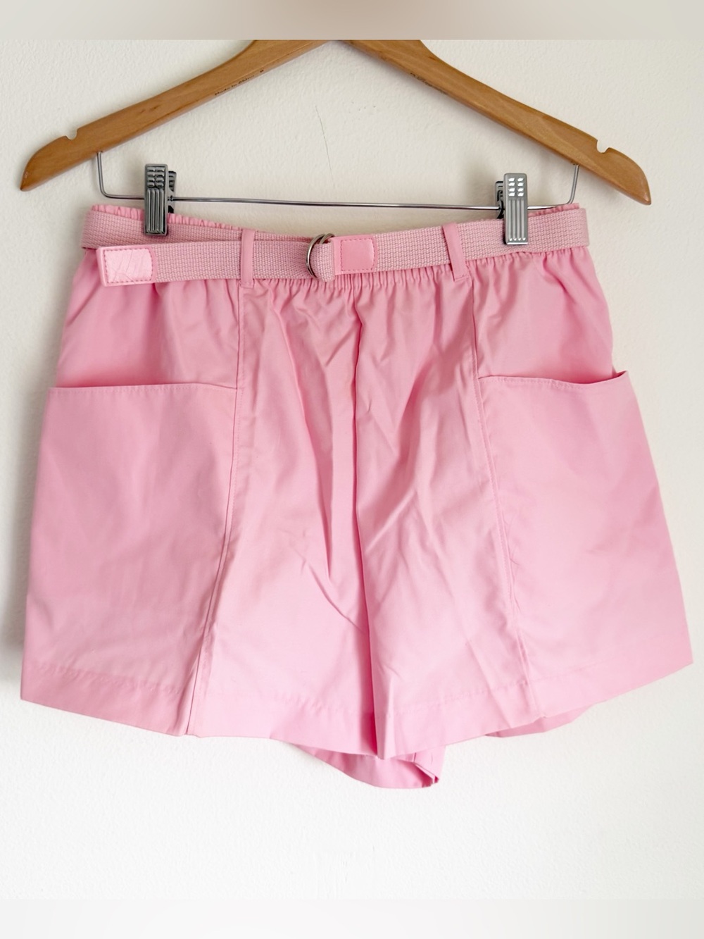 Vtg 80s Pink High Waisted Shorts Match Belt Preppy Karalyn Ryan NWT Japan 15/16